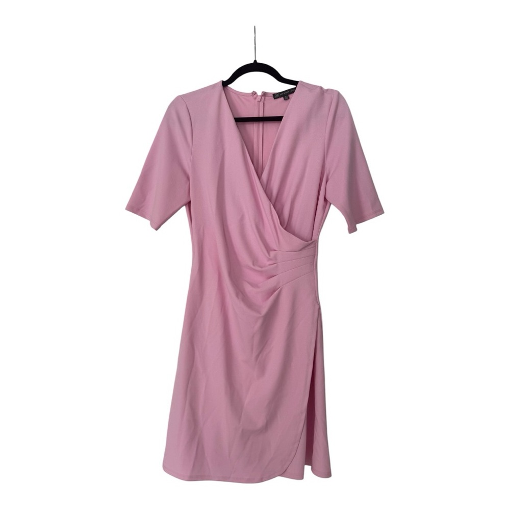 Elegant Pink Wrap Dress